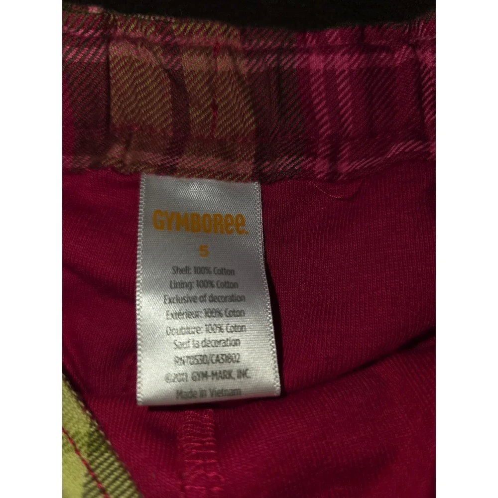 Gymboree butterfly girl top and plaid skort size 5